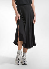 GONNA IN SATIN NERO - BLACK | DEHA