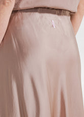 COMPLETO TOP E GONNA IN SATIN MARRONE - Tute e Set Coordinati | DEHA
