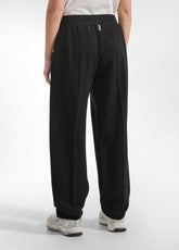 PANTALONI PLISSETTATI IN LINO FIAMMATO NERO - BLACK | DEHA