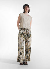 TOP IN COTONE LEGGERO CON STRATI IN SETA BEIGE - CLAY BEIGE | DEHA