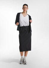 TOP FLUIDO IN JERSEY FIAMMATO BIANCO - WHITE | DEHA