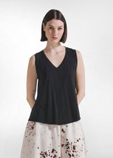 Fluid Flame Jersey Top - Black - BLACK | DEHA