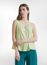 TOP FLUIDO IN JERSEY FIAMMATO GIALLO - LIME | DEHA
