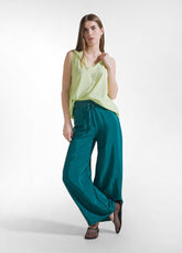 TOP FLUIDO IN JERSEY FIAMMATO GIALLO - LIME | DEHA