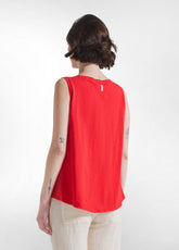 Fluid Flame Jersey Top - Red - POPPY RED | DEHA
