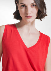 Fluid Flame Jersey Top - Red - POPPY RED | DEHA