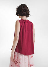 Fluid Flame Jersey Top - Red - CHERRY RED | DEHA