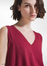 Fluid Flame Jersey Top - Red - CHERRY RED | DEHA