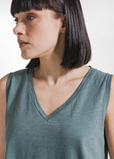 Fluid Flame Jersey Top - Green - TEAL GREEN | DEHA