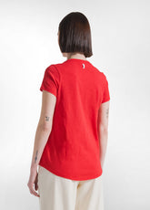 T-SHIRT IN COTONE FLAMMÈ ROSSO - POPPY RED | DEHA