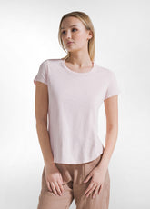 Flammé-Baumwoll-T-Shirt in Rosa - BLUSH PINK | DEHA