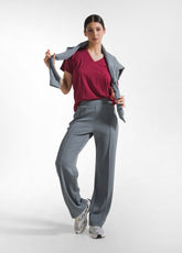 T-SHIRT FLAMMÈ SCOLLO AMPIO ROSSO - CHERRY RED | DEHA