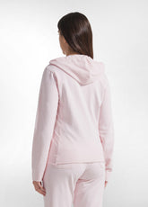FELPA CORE LEGGERA CON ZIP E CAPPUCCIO ROSA - BLUSH PINK | DEHA