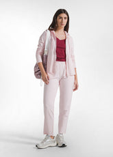 FELPA CORE LEGGERA CON ZIP E CAPPUCCIO ROSA - BLUSH PINK | DEHA