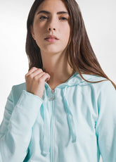 LIGHTWEIGHT CORE ZIP-UP HOODIE BLUE - AQUA BLUE | DEHA