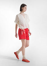 BLUSA IN MUSSOLA DI COTONE LEGGERA BIANCO - CREAM | DEHA