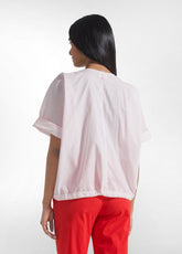BLUSA IN MUSSOLA DI COTONE LEGGERA ROSA - BLUSH PINK | DEHA