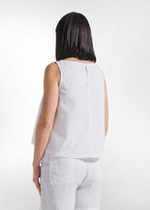 TOP IN POPLINE ELASTICIZZATO BIANCO - WHITE | DEHA