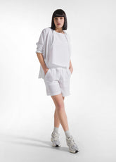 TOP IN POPLINE ELASTICIZZATO BIANCO - WHITE | DEHA