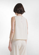 TOP IN POPLINE ELASTICIZZATO BIANCO - CREAM | DEHA