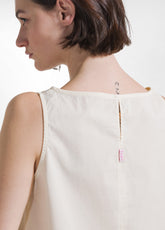 TOP IN POPLINE ELASTICIZZATO BIANCO - CREAM | DEHA