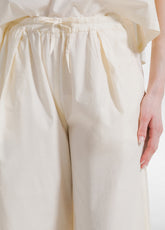 PANTALONI IN POPLINE ELASTICIZZATO BIANCO - CREAM | DEHA