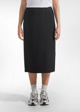 GONNA A MATITA IN POPLINE ELASTICIZZATO NERO - BLACK | DEHA