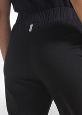 PANTALONI DRITTI IN POPLINE ELASTICIZZATO NERO - BLACK | DEHA