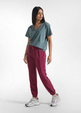 Lyocell Jogger Pants - Red - CHERRY RED | DEHA