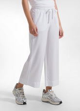 Cropped Trousers In Lyocell - White - WHITE | DEHA