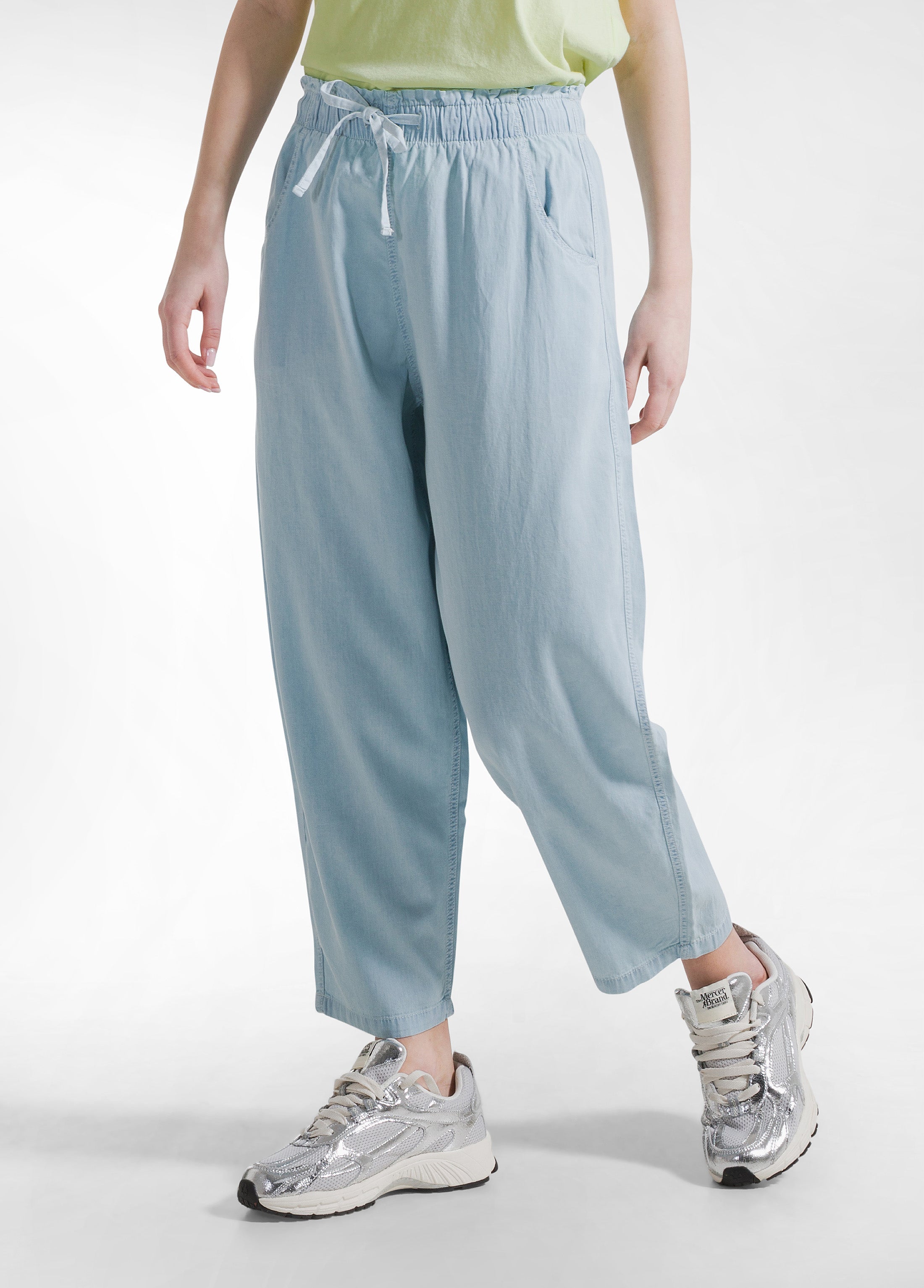 Balloon Pants In Denim Lyocell - Blue | DEHA