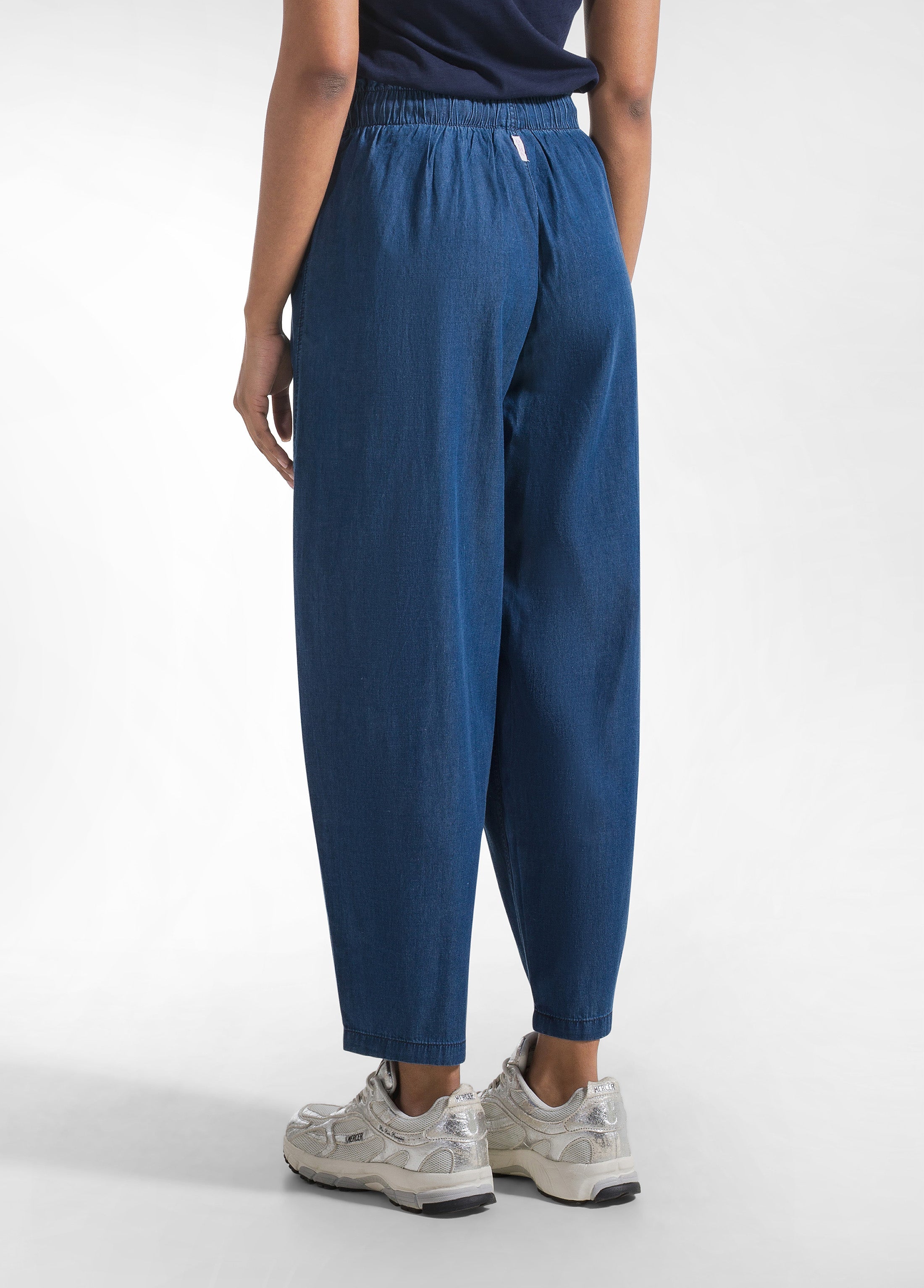 Balloon Pants In Denim Lyocell - Blue | DEHA