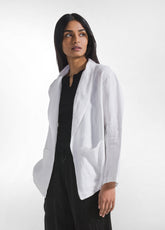 BLAZER IN LINO EFFETTO SFUMATO BIANCO - WHITE | DEHA