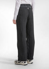 PANTALONI DRITTI IN LINO EFFETTO SFUMATO NERO - BLACK | DEHA