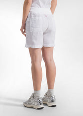 Linen Shorts - White - WHITE | DEHA