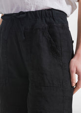 SHORTS IN LINO NERO - BLACK | DEHA