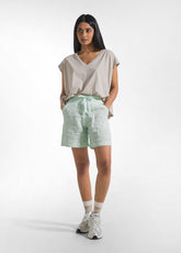 SHORTS IN LINO VERDE - JADE GREEN | DEHA