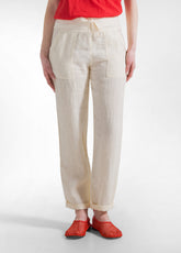 Linen Pants - White - CREAM | DEHA