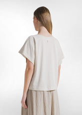 Ombre Effect T-Shirt In Organic Cotton - Multicolo - CLAY BEIGE | DEHA