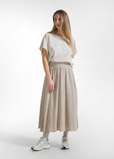 Ombre Effect T-Shirt In Organic Cotton - Multicolo - CLAY BEIGE | DEHA