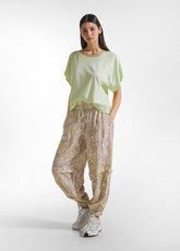 T-SHIRT EFFETTO SFUMATO IN COTONE ORGANICO GIALLO - LIME | DEHA