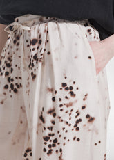 Wide Viscose Trousers With Crinkled Effect - Beige - NATURAL DOTS | DEHA