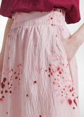 Viscose Skirt With Crinkled Effect - Pink - PINK & DOTS | DEHA