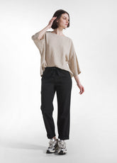 Wide Viscose T-Shirt With Crinkled Effect - Beige - CLAY BEIGE | DEHA