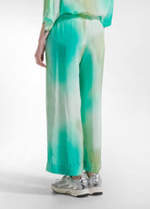 PANTALONI CROP IN VISCOSA HABUTAI BLU - AQUA | DEHA