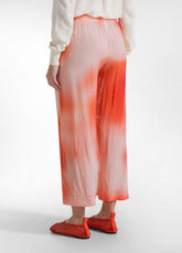 PANTALONI CROP IN VISCOSA HABUTAI ROSSO - SUNSET RED | DEHA