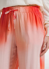 PANTALONI CROP IN VISCOSA HABUTAI ROSSO - SUNSET RED | DEHA