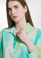 CAMICIA IN VISCOSA HABUTAI BLU - AQUA | DEHA