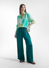 CAMICIA IN VISCOSA HABUTAI BLU - AQUA | DEHA