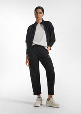 FELPA FULL-ZIP IN COTONE FIAMMATO NERO - Felpe e Maglie | DEHA